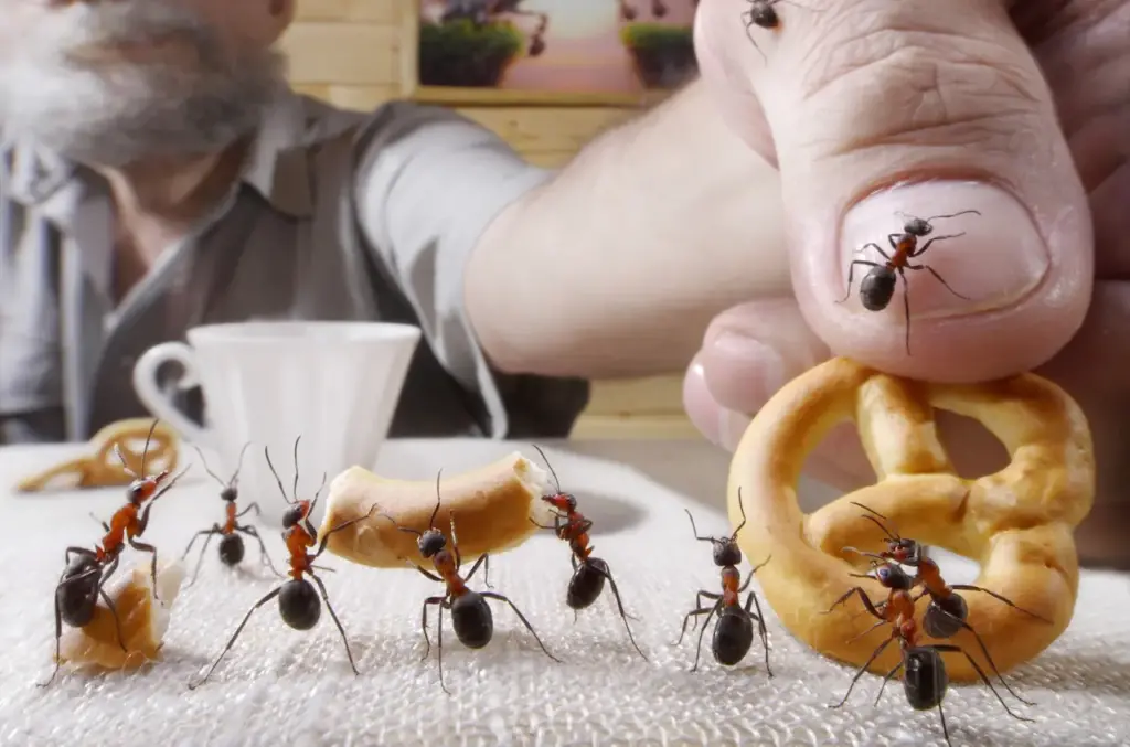 Human Rewards Ants with Bake