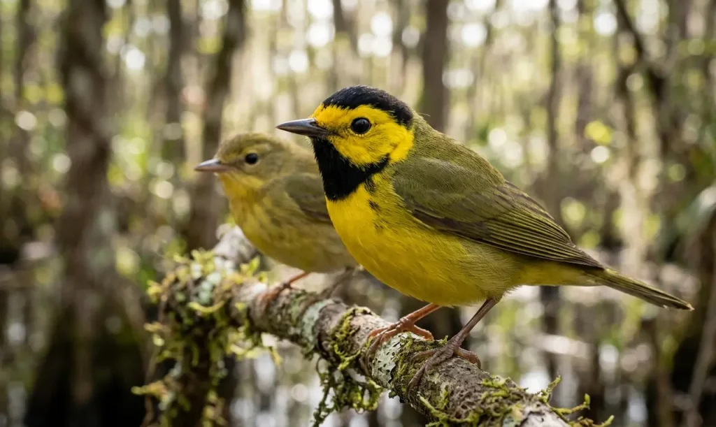 Bachman's Warblers (Vermivora bachmanii)