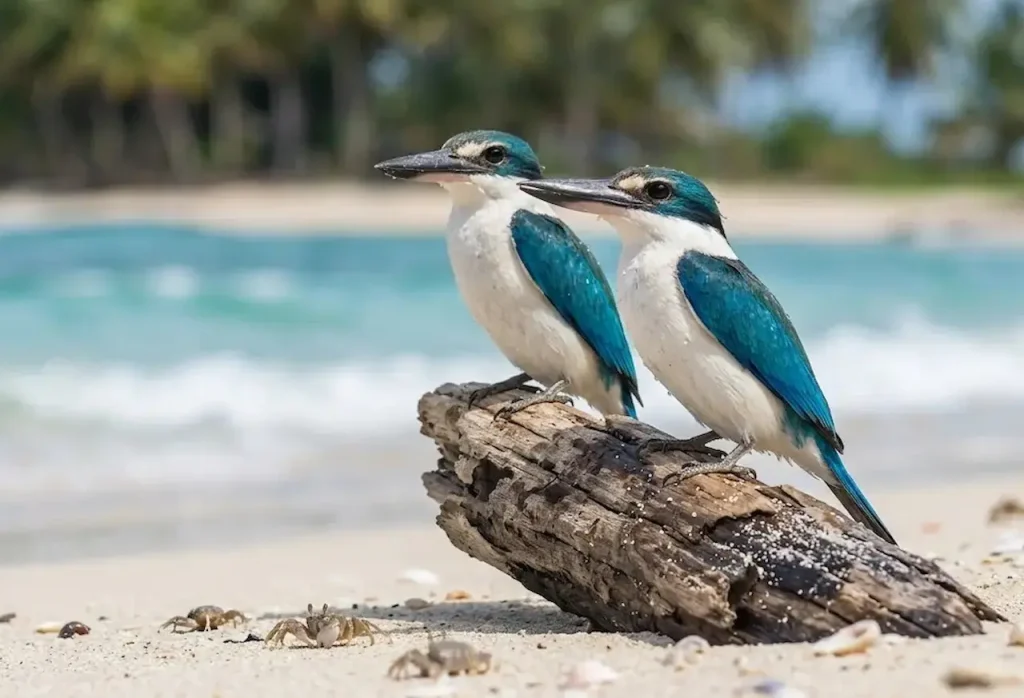 Beach Kingfishers (Todiramphus saurophaga)
