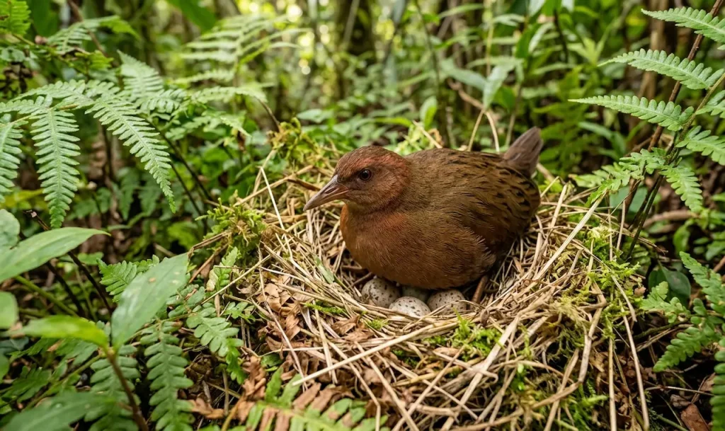 Hawaiian Rail sitting on the Nest