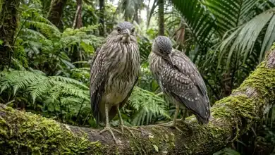 Rodrigues Night Herons (Nycticorax megacephalus)
