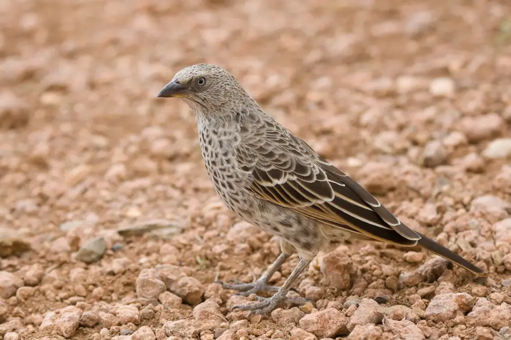 Rufous-tailed Weavers Standing On Ground