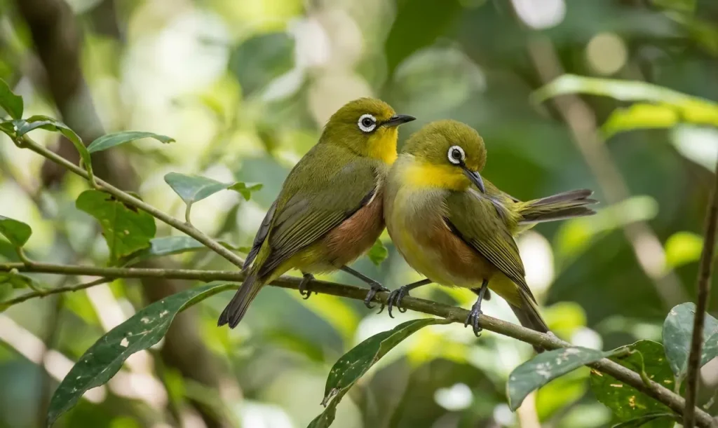 Seychelles Chestnut-sided White-eyes