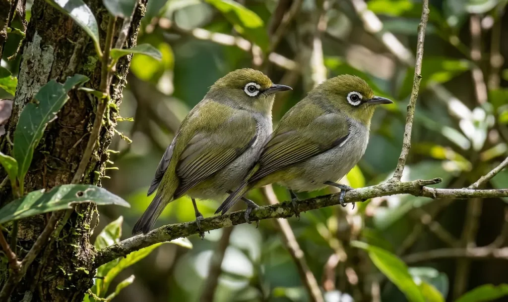 Seychelles White-eyes (Zosterops modestus)