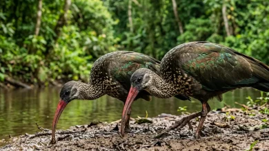 Spot-breasted Ibises (Bostrychia rara)