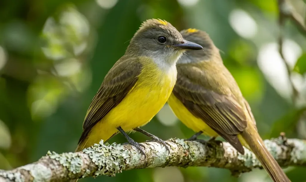 Sulphury Flycatchers (Tyrannopsis sulphurea)
