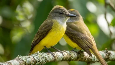 Sulphury Flycatchers (Tyrannopsis sulphurea)