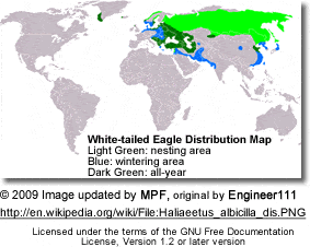 White-tailed Eagle Distribution Map